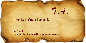 Trnka Adalbert névjegykártya